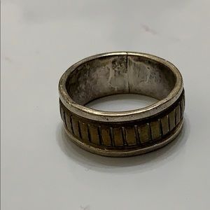 💥 𝔳𝔦𝔫𝔱𝔞𝔤𝔢 gold and sterling silver ring